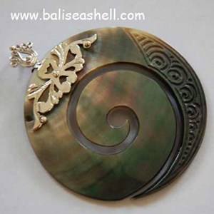 pendants with silver 925 / liontin perak 925 dengan kerang 6cm