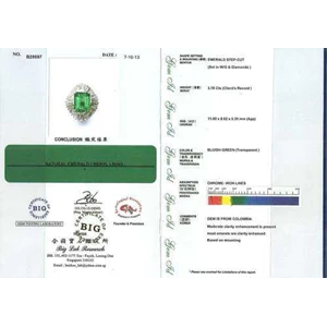 elegant bluish green emerald colombia cristal mulusss ( em 071 + sertifikat )