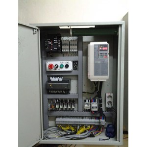 panel control elevator menggunakan plc dan inverter yaskawa l1000