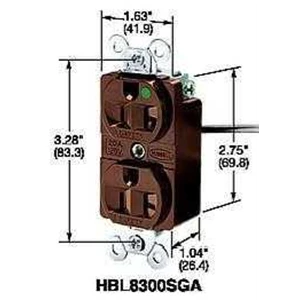 hospital receptacle hbl8300sga