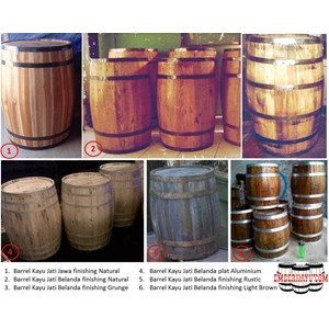 barrel kayu / tong kayu / gentong kayu / teak wooden barrel-4