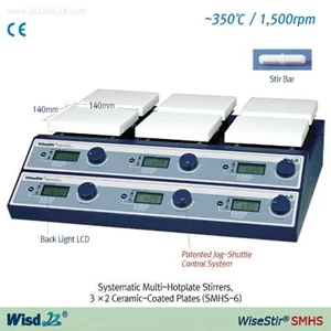 daihan* wisestirâ ® smsh-6 systematic multi-hotplate stirrers
