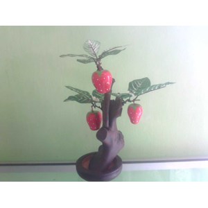 vas bunga buah strobery