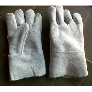 sarung tangan safety kulit kombinasi kain jeans lokal - surabaya - jawa timur-3