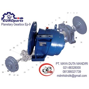 planetary gearbox, gearbox mixer, gearbox molen, reducer, europarts ep-9 untuk concrete mixer truck/ truck mixer/ truk molen-1