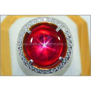 elegant hot pigeon blood star ruby crystal mulus - rbs 236-1