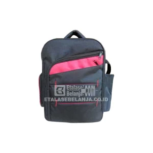 tas ransel kamera dslr dan tablet pc ( backpack list merah / medium size)-1