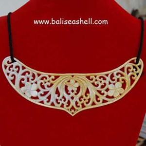 necklace art jewelry carving / kalung kerang ukir motif angling darma