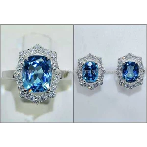 beautiful fresh blue topaz crystal mulus bling-bling - rl 108