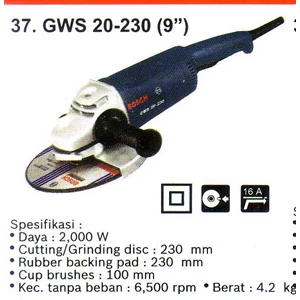 gurinda tangan gws 20-230 ( 9 ) bosch power tools