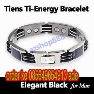 gelang kesehatan titanium ti energy elegant black ( men)