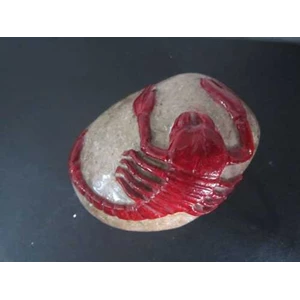 red scorpion carved stone