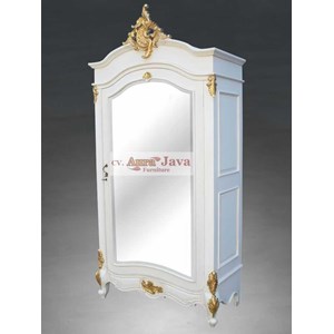 armoire glass gold leaf mirror french style furniture aurajavafurniture lemari kaca