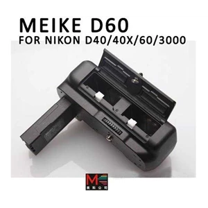 meike mk-d60 battery grip for nikon dslr d40 / d40x / d60 / d3000 + 1x battery 3rd party ~ surabaya-1