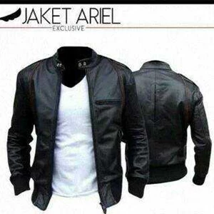 jaket kulit ( ariel black ) klub( new)