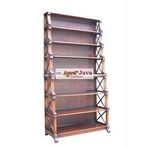 bkc7l-m lemari buku tundan banyak french style