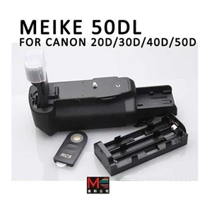 meike mk-50d lcd battery grip for canon dslr eos 20d / 30d / 40d / 50d lcd + 1x battery 3rd party ~ surabaya-1