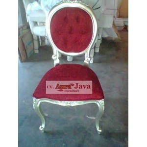 cameo side chair silver leaf ajf-k5 kursi french mode sederhana klsik french furniture aura java
