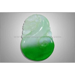 beautiful white & green apple jade crystal burma - gu 028