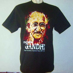 kaos tokoh mahatma gandhi, tokoh spiritual india