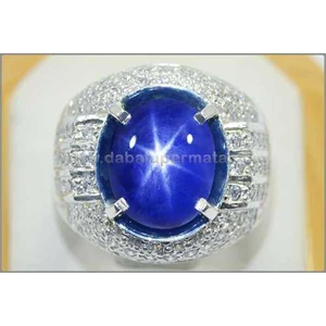 elegant royal blue sapphire star no heat mogok burma - sps 222-1