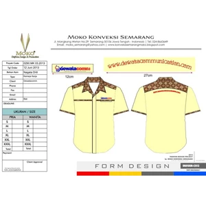 baju seragam kantor kombinasi batik dewata communication - gianyar