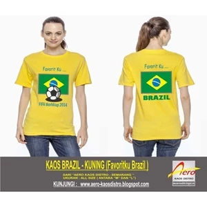 kaos bendera brasil