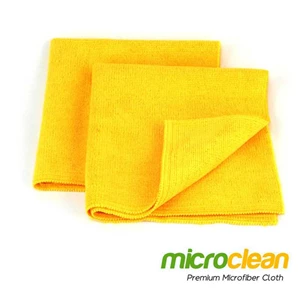 microclean microfiber auto detailing waxing and polishing size 40x40 yellow sku 78176