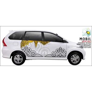 stiker mobil batik, mobil etnik, mobil songket, mobil tenun