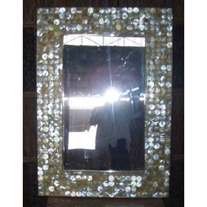 frame mirror from mother of pearl / bingkai kaca atau cermin dari mutiara