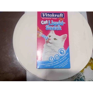 makanan kucing vitakraft cat liquid snack salmon+ omega