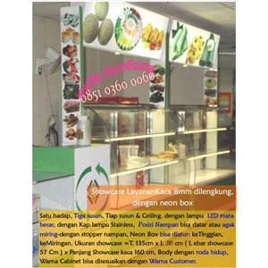 food display, bakery display, counter, cafe, etalase makanan, roti, kue, rak roti-3