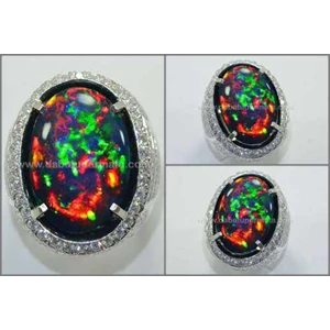 super top quality panca warna black opal/ kalimaya. top - op 038-1