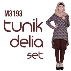 baju muslim tunik delia set motif bunga cantik-3