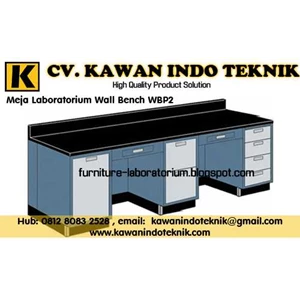 meja laboratorium wall bench wbp2 - furniture laboratorium - cv kawan indo teknik - email: kawanindoteknik@gmail.com