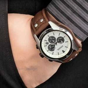 jam tangan fossil original ch2890 chronograph leather