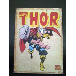 poster vintage super hero dengan bingkai kayu-3