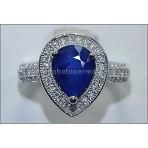 beautiful lady ring blue safir cutting - rl 151