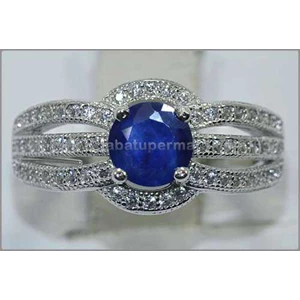beautiful lady ring blue safir cutting - rl 153