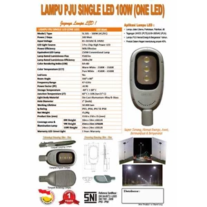 lampu pju led 100 watt - 24volt, ip65-ip68, bersertifikasi sni, bergaransi pabrikan