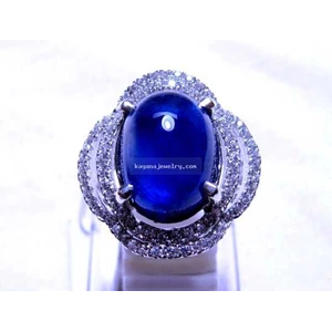 batu permata blue safir ladies ring ( code: sf563)