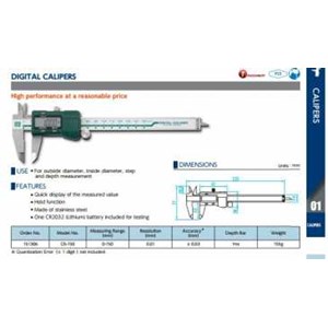 niigata seiki digital calipers ( ds-150)