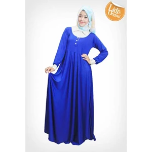 dress cathy biru tua - grosir busana muslimah solo 085867656772