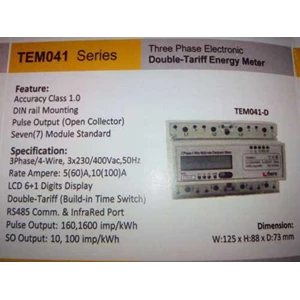 kwh meter elektronik digital 3phase double tarif thera tem041
