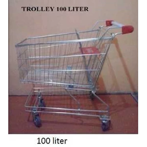 trolley supermarket | trolley belanja supermarket kapasitas 100 liter