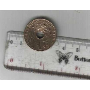 uang koin kuno 1 cent nederlandsch indie 1938 bolong