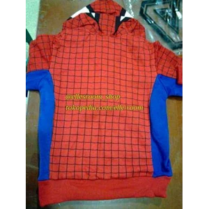 jaket sweater fleece spiderman anak-1