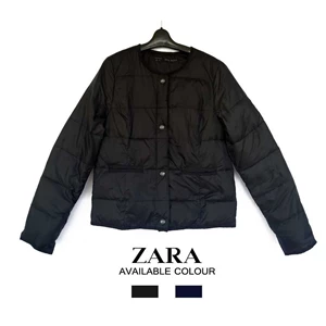 zara puffer jacket & guess sleeveless jacket
