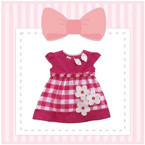 baju bayi bunga kotak-kotak - 2003-2