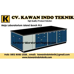 meja laboratorium island bench pls - furniture lab cv kawan indo teknik, email: kawanindoteknik@gmail.com